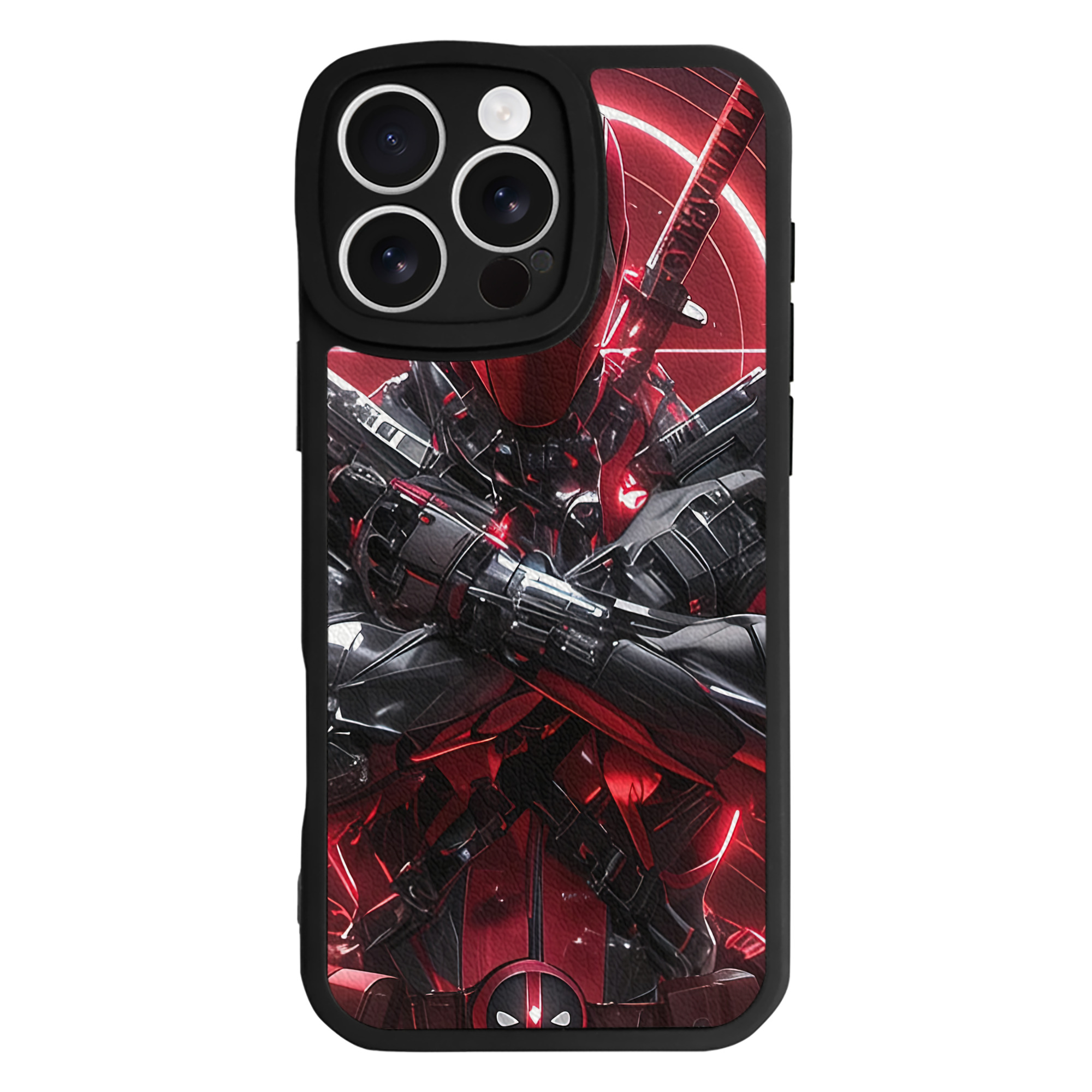 （画像用） Deadpool デッドプール 【iPhone 16シリーズ対応】シリコンスマホケース（レザー調） 材質：シリコン